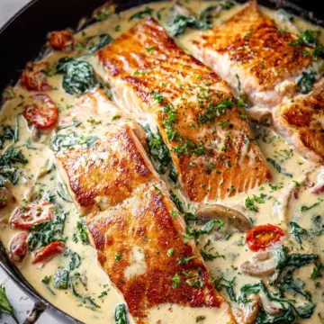 Creamy Garlic Butter Tuscan Salmon