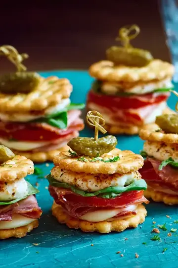 Ritz Cracker Party Sandwiches