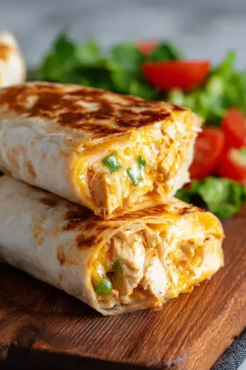 Cheesy Garlic Chicken Wraps