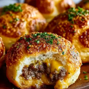 Garlic Parmesan Cheeseburger Bombs Recipe