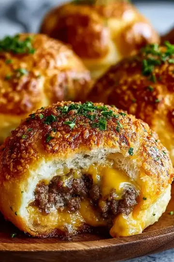 Garlic Parmesan Cheeseburger Bombs Recipe