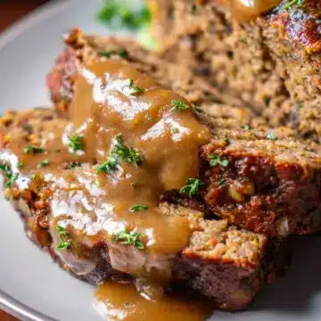 Meatloaf with Brown Gravy