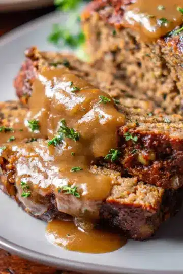 Meatloaf with Brown Gravy