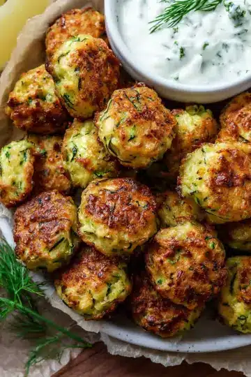 Cheesy Garlic Zucchini Bites