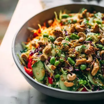 Cashew Crunch Salad with Sesame Dressing