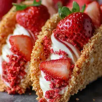 Strawberry Crunch Cheesecake Tacos