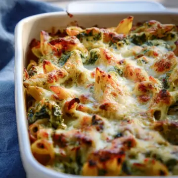 Baked Penne with Spinach, Ricotta & Fontina