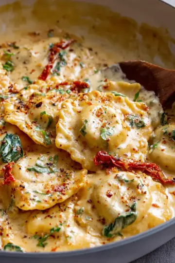 Creamy Tuscan Ravioli