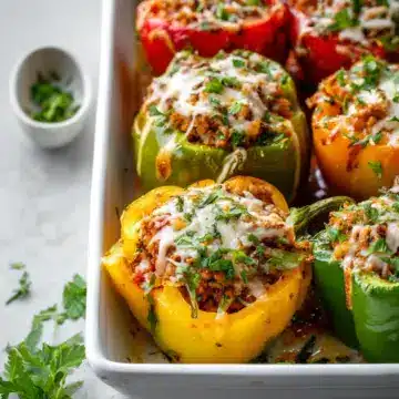 Ground Turkey Stuffed Peppers