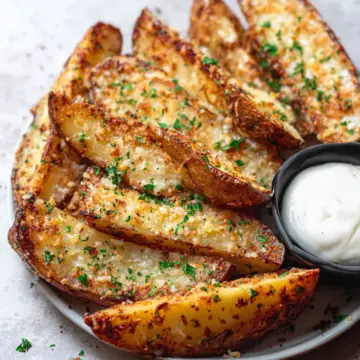 Baked Garlic Parmesan Potato Wedges