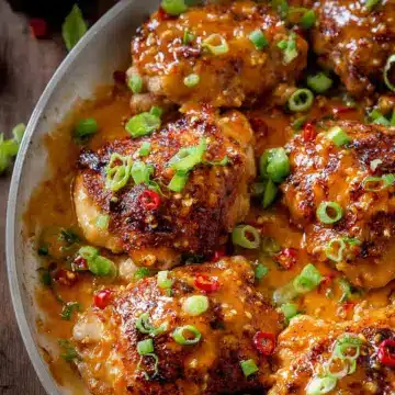 Skillet Bang Bang Chicken Thighs