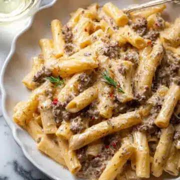 One-Pot Creamy Beef Pasta