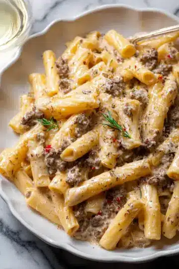One-Pot Creamy Beef Pasta