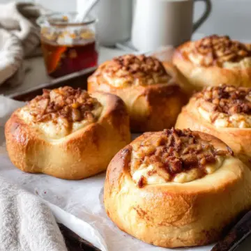 Apple Cheesecake Brioche Buns