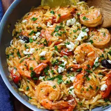 Shrimp Orzo Recipe With Feta and Tomatoes