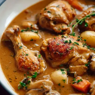 Chicken Fricassée (quick French chicken stew)