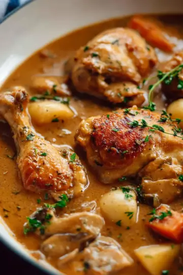 Chicken Fricassée (quick French chicken stew)