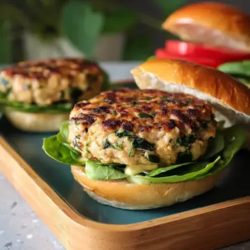Spinach Chicken Burgers