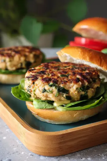 Spinach Chicken Burgers