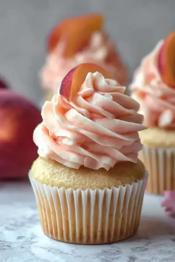 Peach Bellini Cupcakes