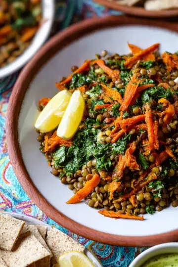 Moroccan Lentil Carrot Salad (Vegan)