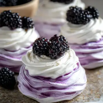 Blackberry Pavlovas