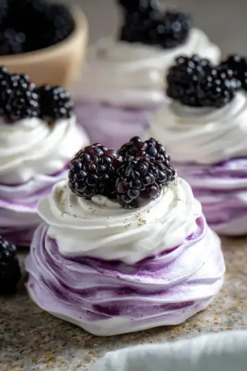 Blackberry Pavlovas