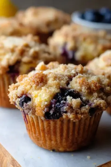 Blueberry Muffins with Crumb Topping