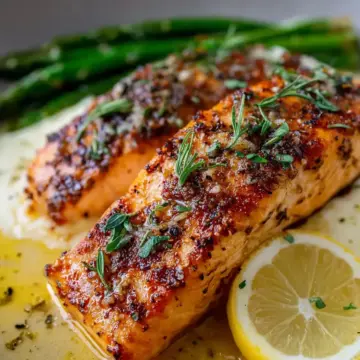 Baked Lemon Garlic Butter Salmon