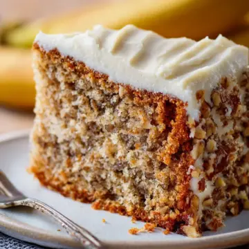 Easy Banana Cake with Cream Cheese Frosting Recipe