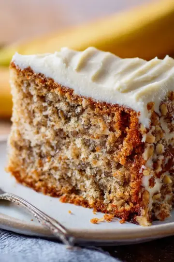 Easy Banana Cake with Cream Cheese Frosting Recipe