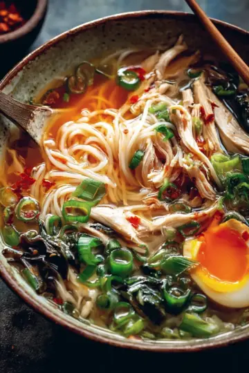 Ginger Garlic Chicken Noodle Soup