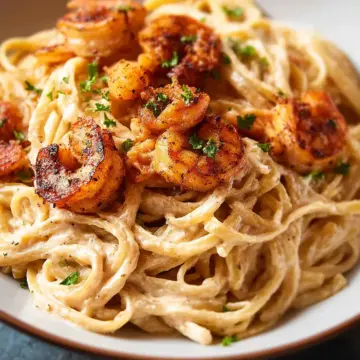 Cajun Shrimp Alfredo Pasta