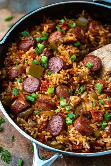 Cajun Sausage and Rice Skillet