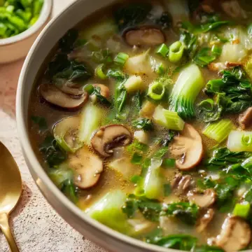 Mushroom Bok Choy Soup
