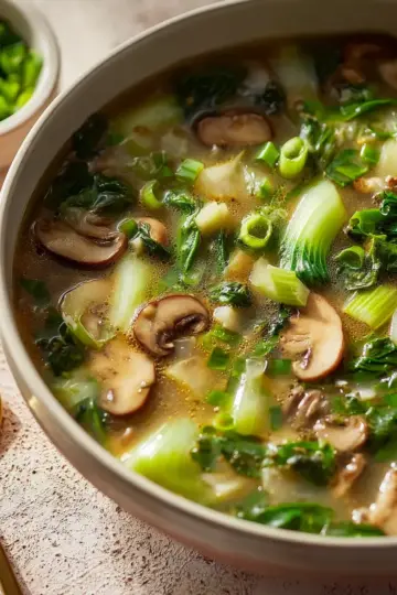 Mushroom Bok Choy Soup