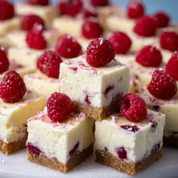 White Chocolate and Raspberry Cheesecake Bites Recipe