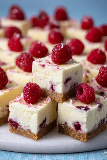 White Chocolate and Raspberry Cheesecake Bites Recipe