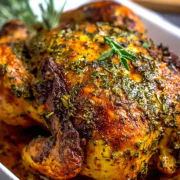 Garlic Herb Butter Roasted Chicken