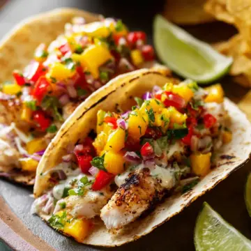 Baja Fish Tacos with Mango Salsa
