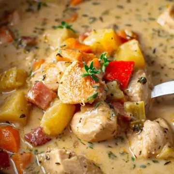Slow Cooker White Wine Chicken Stew