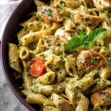 Creamy Chicken Pesto Pasta