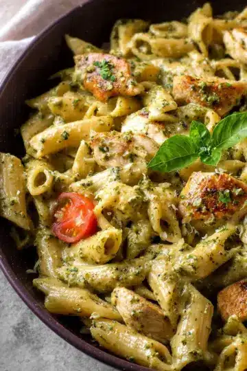 Creamy Chicken Pesto Pasta
