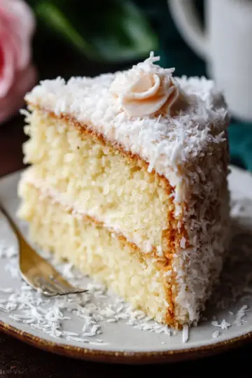 Fluffy & Moist Coconut Cake