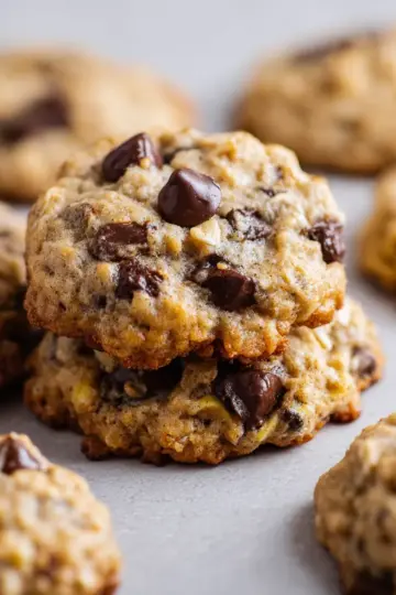 Banana Oatmeal Chocolate Chip Cookies