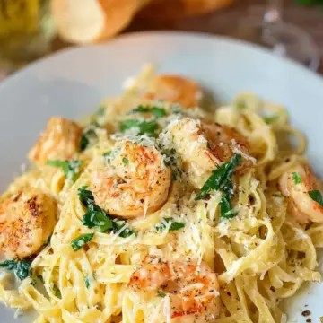 Creamy Garlic Shrimp Pasta