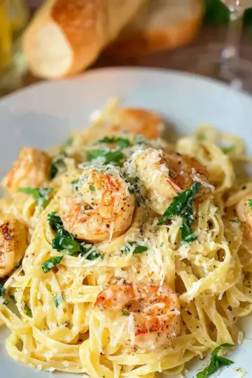 Creamy Garlic Shrimp Pasta