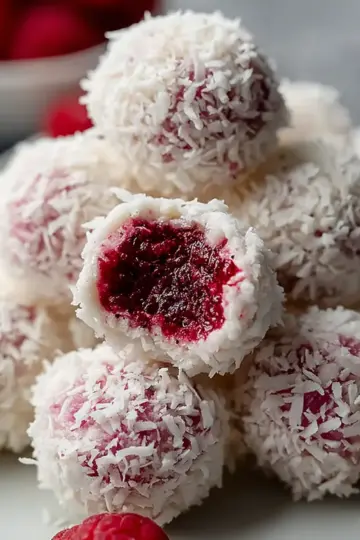 No-Bake Raspberry Coconut Balls – Easy, Delicious Treats
