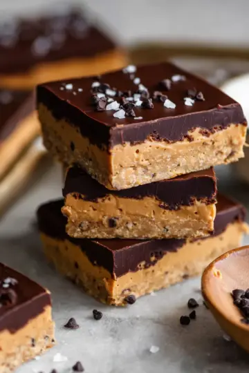 No Bake Chocolate Peanut Butter Protein Bars