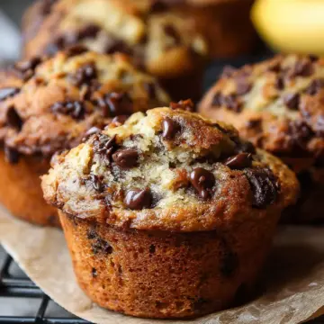 Moist Banana Chocolate Chip Muffins
